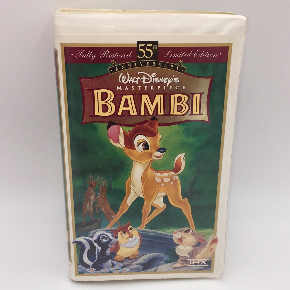 Walt Disney’s 55th Anniversary Masterpiece Bambi VHS Animated Video Movie 9505